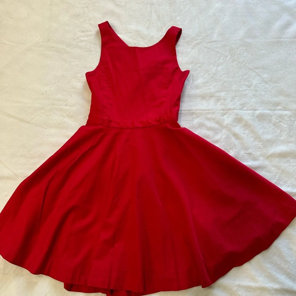 Polo by Ralph Lauren Red Sleeveless Fit-and-Flare Dress